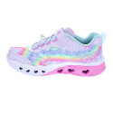 Zapatillas Skechers zapatos Niña modelo Flutter Heart Violeta Velcro