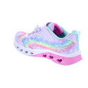 Zapatillas Skechers zapatos Niña modelo Flutter Heart Violeta Velcro