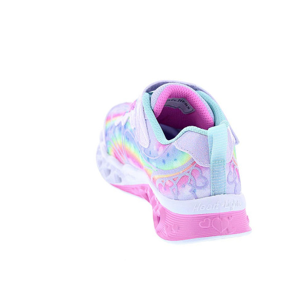 Zapatillas Skechers zapatos Niña modelo Flutter Heart Violeta Velcro