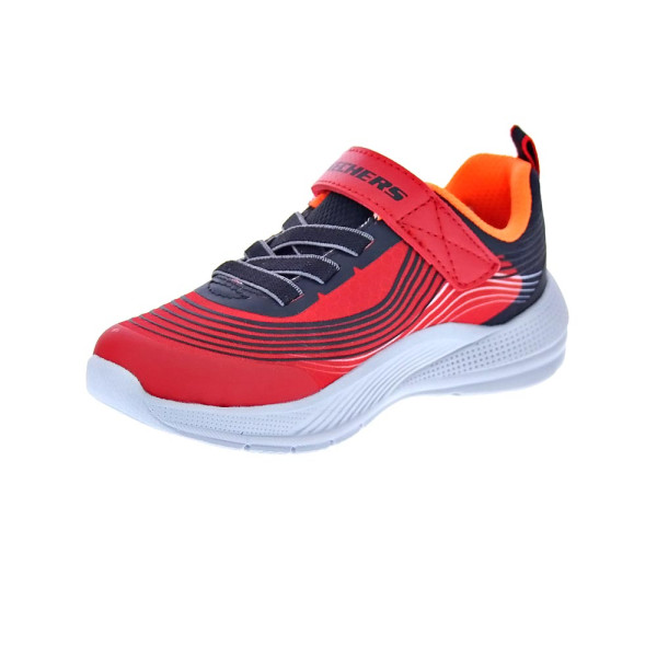 Zapatillas Skechers zapatos Niño modelo Microspec Advance Rojo Velcro
