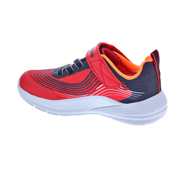 Zapatillas Skechers zapatos Niño modelo Microspec Advance Rojo Velcro
