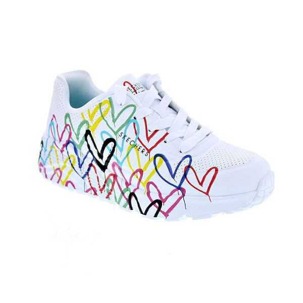 Zapatillas Skechers zapatos Niña modelo Street Blanco Cordón