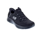Zapatillas Skechers zapatos Mujer modelo Summits Slip-ins Negro Elástico