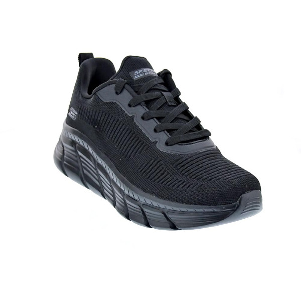 Zapatillas Skechers zapatos Mujer modelo Bobs Sport 117385 BBK Negro Cordón