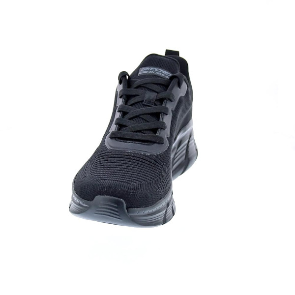 Zapatillas Skechers zapatos Mujer modelo Bobs Sport 117385 BBK Negro Cordón