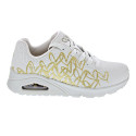 Zapatillas Skechers zapatos Mujer modelo Golden Heart Beige Cordón