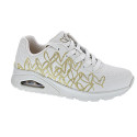 Zapatillas Skechers zapatos Mujer modelo Golden Heart Beige Cordón