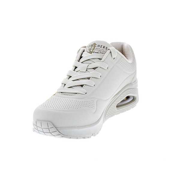 Zapatillas Skechers zapatos Mujer modelo Golden Heart Beige Cordón