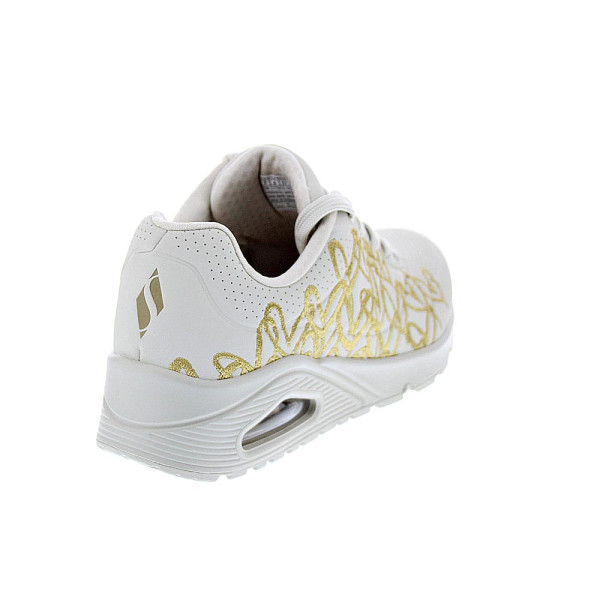 Zapatillas Skechers zapatos Mujer modelo Golden Heart Beige Cordón