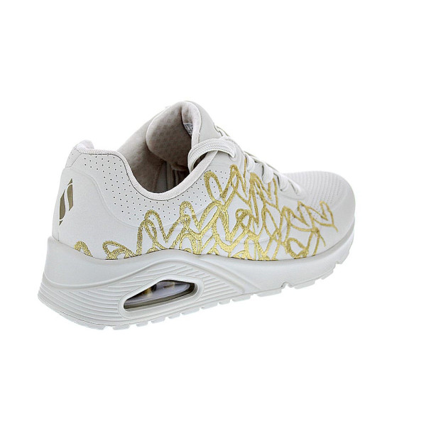 Zapatillas Skechers zapatos Mujer modelo Golden Heart Beige Cordón