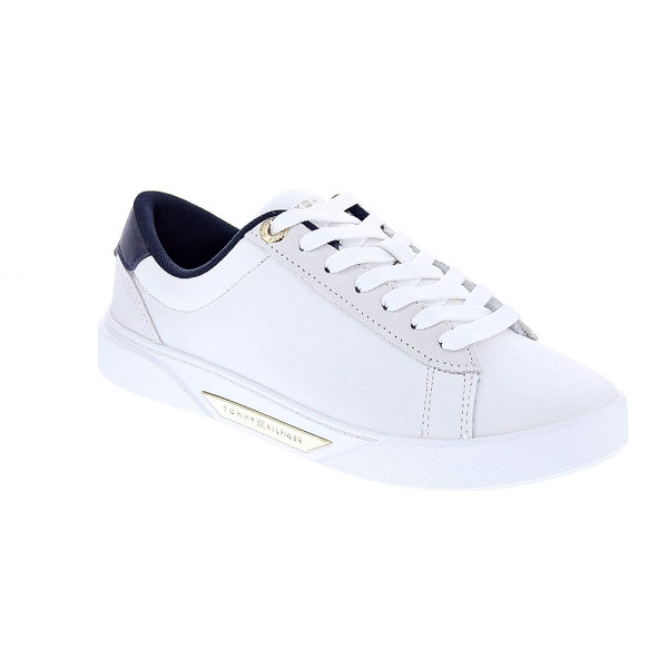 Zapatillas Tommy Hilfiger zapatos Mujer modelo Chic Court Blanco Cordón