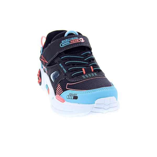 Zapatillas Skechers zapatos Niño modelo Gametronix Negro Velcro