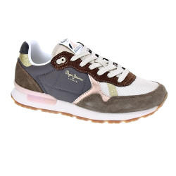 Zapatillas Pepe Jeans zapatos Mujer modelo Brit Mix Marrón Cordón 2