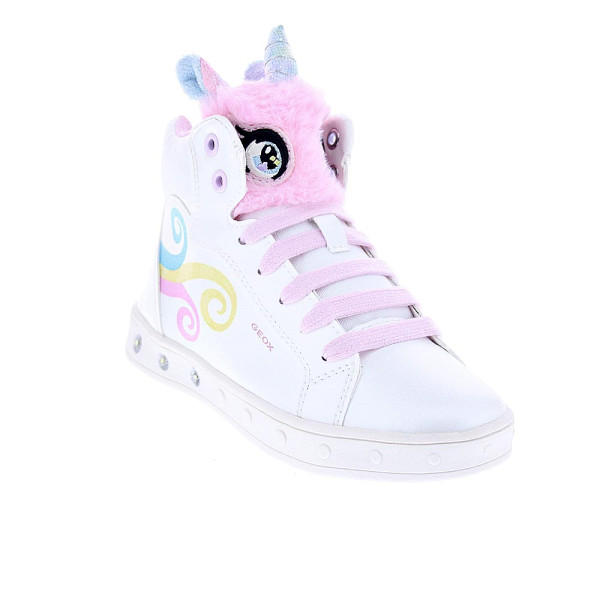 Zapatillas botas Geox zapatos Niña modelo Skylin Blanco Cordón