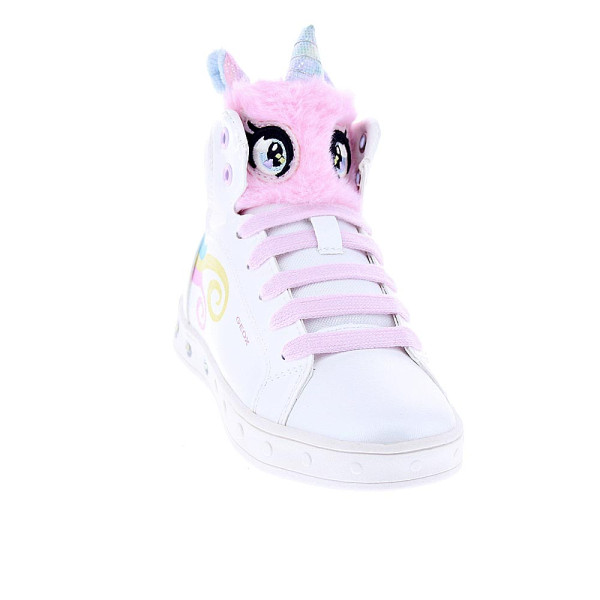 Zapatillas botas Geox zapatos Niña modelo Skylin Blanco Cordón