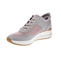 Zapatillas Skechers zapatos Mujer modelo Street cuña Beige Cordón