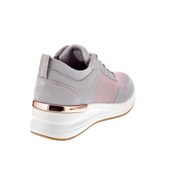 Zapatillas Skechers zapatos Mujer modelo Street cuña Beige Cordón