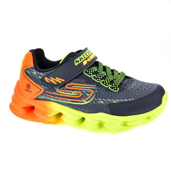 Zapatillas Skechers zapatos Niño modelo Vortex Negro Velcro