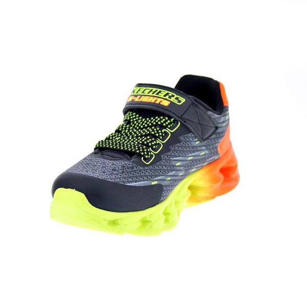 Zapatillas Skechers zapatos Niño modelo Vortex Negro Velcro