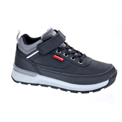 Botines Levis zapatos Niño modelo Ascot Refresh Negro Velcro 2