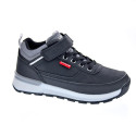 Botines Levis zapatos Niño modelo Ascot Refresh Negro Velcro
