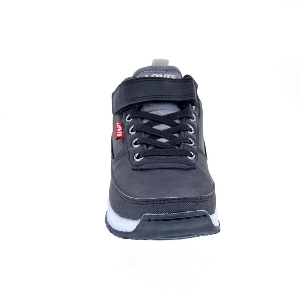 Botines Levis zapatos Niño modelo Ascot Refresh Negro Velcro