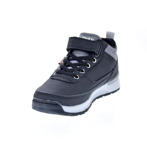 Botines Levis zapatos Niño modelo Ascot Refresh Negro Velcro