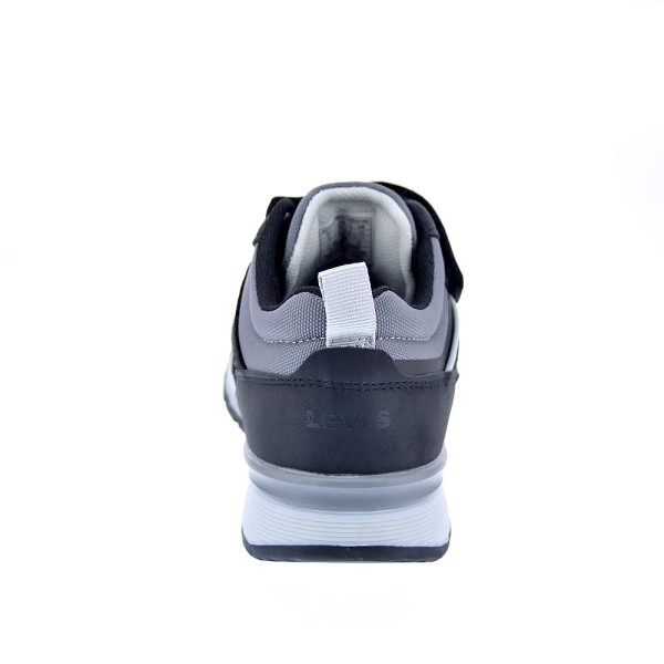 Botines Levis zapatos Niño modelo Ascot Refresh Negro Velcro