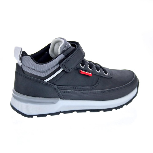 Botines Levis zapatos Niño modelo Ascot Refresh Negro Velcro