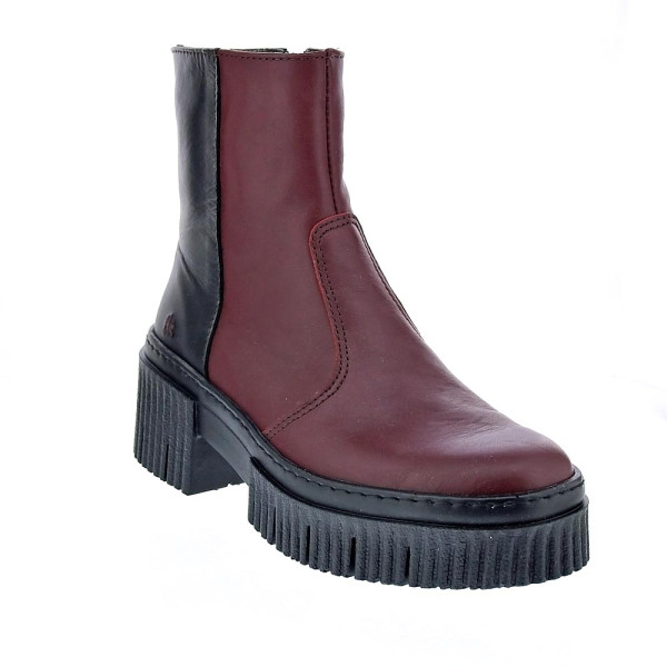 Botines Art Company zapatos Mujer modelo York Rojo Cremallera