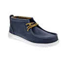 Botines Hey Dude zapatos Hombre modelo Wally Mid Waxed Azul Elástico