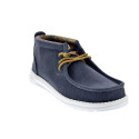 Botines Hey Dude zapatos Hombre modelo Wally Mid Waxed Azul Elástico