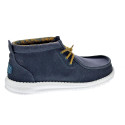 Botines Hey Dude zapatos Hombre modelo Wally Mid Waxed Azul Elástico