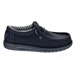 Mocasines Hey Dude zapatos Hombre modelo Wally Classic Negro Cordón