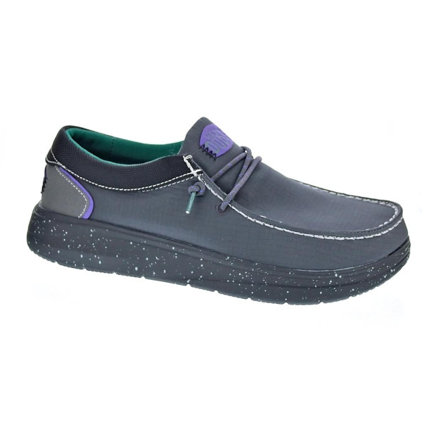 Mocasines Hey Dude zapatos Hombre modelo Wally X Hype Negro Elástico