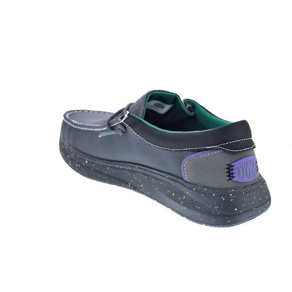Mocasines Hey Dude zapatos Hombre modelo Wally X Hype Negro Elástico