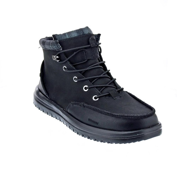 Botines Hey Dude zapatos Hombre modelo Bradley Calssic Negro Elástico