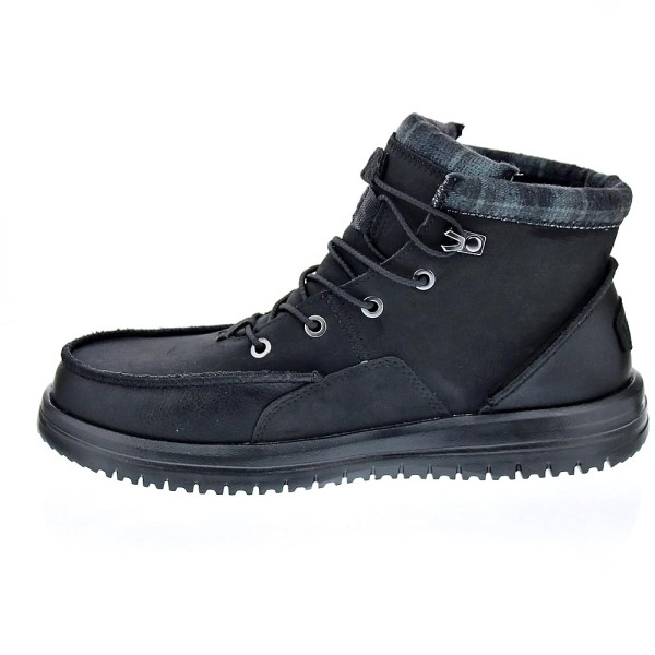 Botines Hey Dude zapatos Hombre modelo Bradley Calssic Negro Elástico