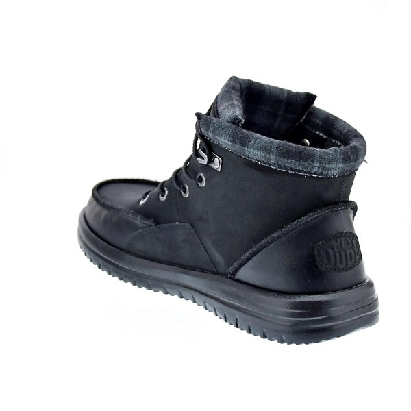 Botines Hey Dude zapatos Hombre modelo Bradley Calssic Negro Elástico