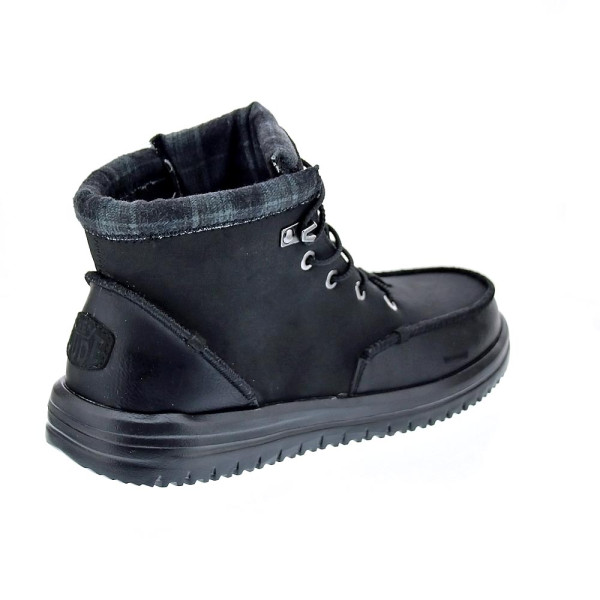 Botines Hey Dude zapatos Hombre modelo Bradley Calssic Negro Elástico