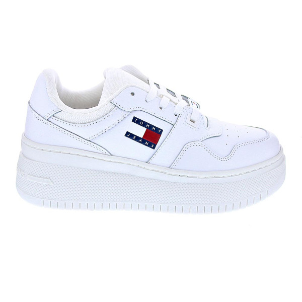 Zapatillas Tommy Hilfiger zapatos Mujer modelo Retro Basket Blanco Cordón