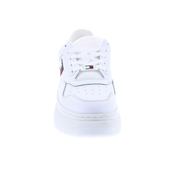 Zapatillas Tommy Hilfiger zapatos Mujer modelo Retro Basket Platform Blanco Cordón
