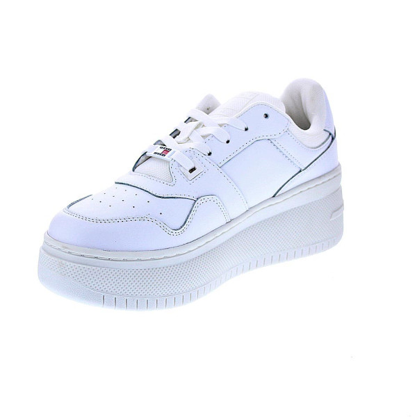 Zapatillas Tommy Hilfiger zapatos Mujer modelo Retro Basket Platform Blanco Cordón