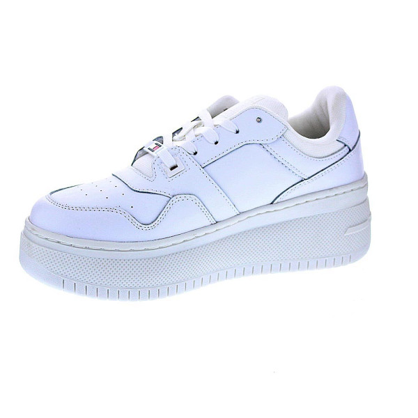 Zapatillas Tommy Hilfiger zapatos Mujer modelo Retro Basket Platform Blanco Cordón