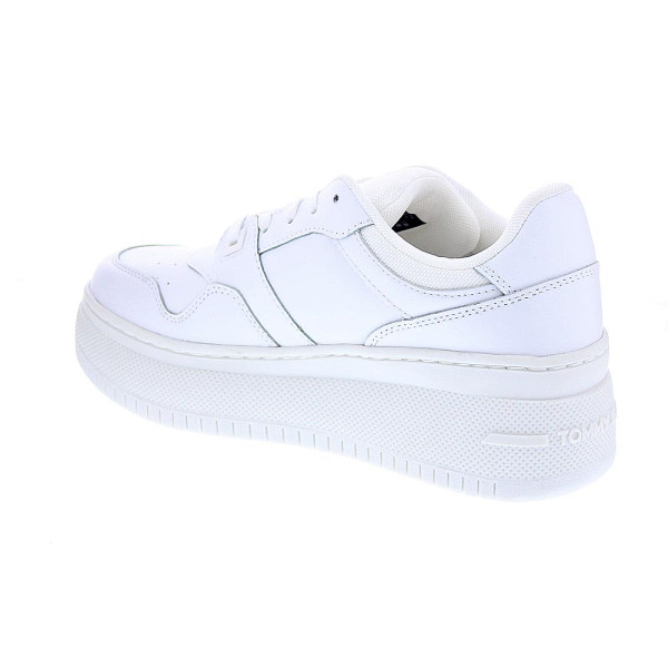 Zapatillas Tommy Hilfiger zapatos Mujer modelo Retro Basket Platform Blanco Cordón