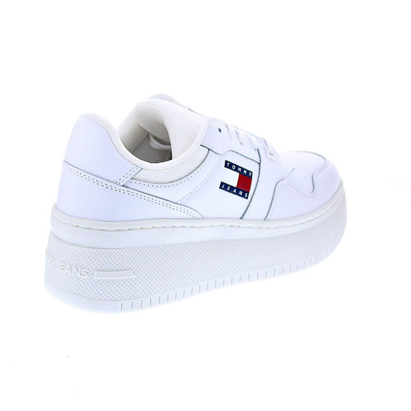 Zapatillas Tommy Hilfiger zapatos Mujer modelo Retro Basket Platform Blanco Cordón