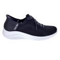 Zapatillas Skechers zapatos Mujer modelo Ultra flex Negro Cordón