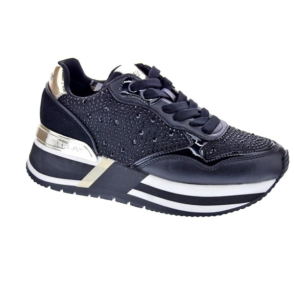 Zapatillas Replay zapatos Mujer modelo Mennet Stone Negro Cordón