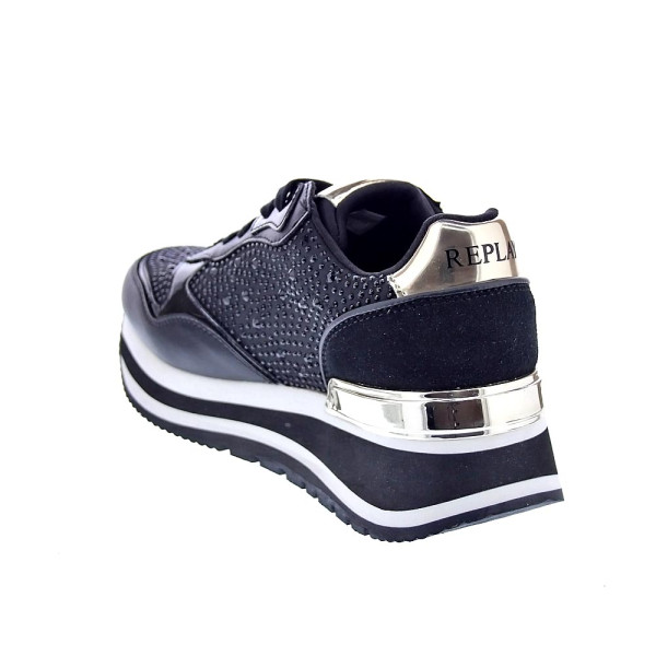 Zapatillas Replay zapatos Mujer modelo Mennet Stone Negro Cordón