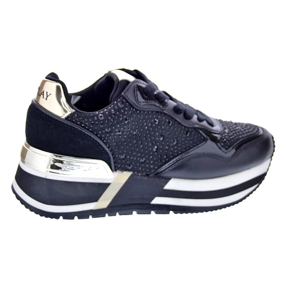 Zapatillas Replay zapatos Mujer modelo Mennet Stone Negro Cordón